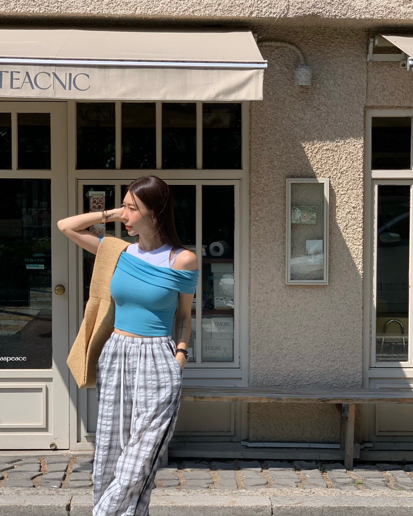 REVE CITE-L韓國直郵㊣女裝新品休閑職業時尚推薦T恤假兩件REVE CITET恤圖色2