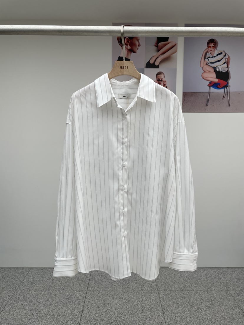 MADE-P韓國直郵㊣女士新款真品25春夏休閑推薦職業襯衫蕾絲衫MADE-P襯衫/蕾絲衫