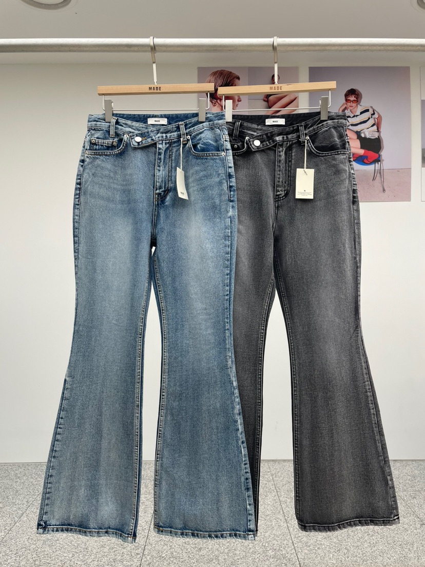 MADE-P東大門㊣代購女裝新品推薦職業休閑人氣真品25春夏牛仔褲MADE-P牛仔褲