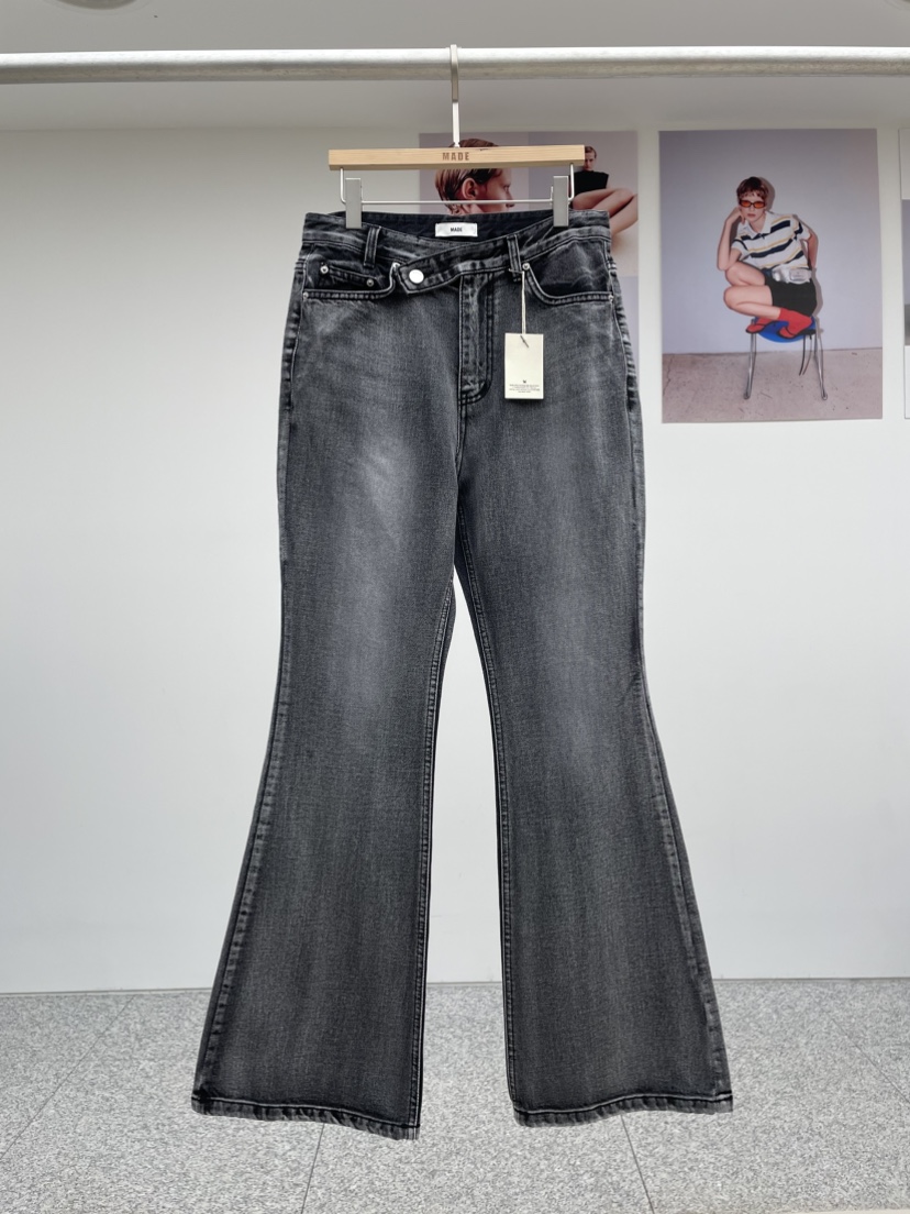 MADE-P東大門㊣代購女裝新品推薦職業休閑人氣真品25春夏牛仔褲MADE-P牛仔褲