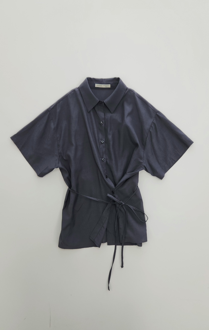 CYLINDER韓國直郵㊣女裝新品職業真品25春夏襯衫蕾絲衫紐扣CYLINDER襯衫/蕾絲衫