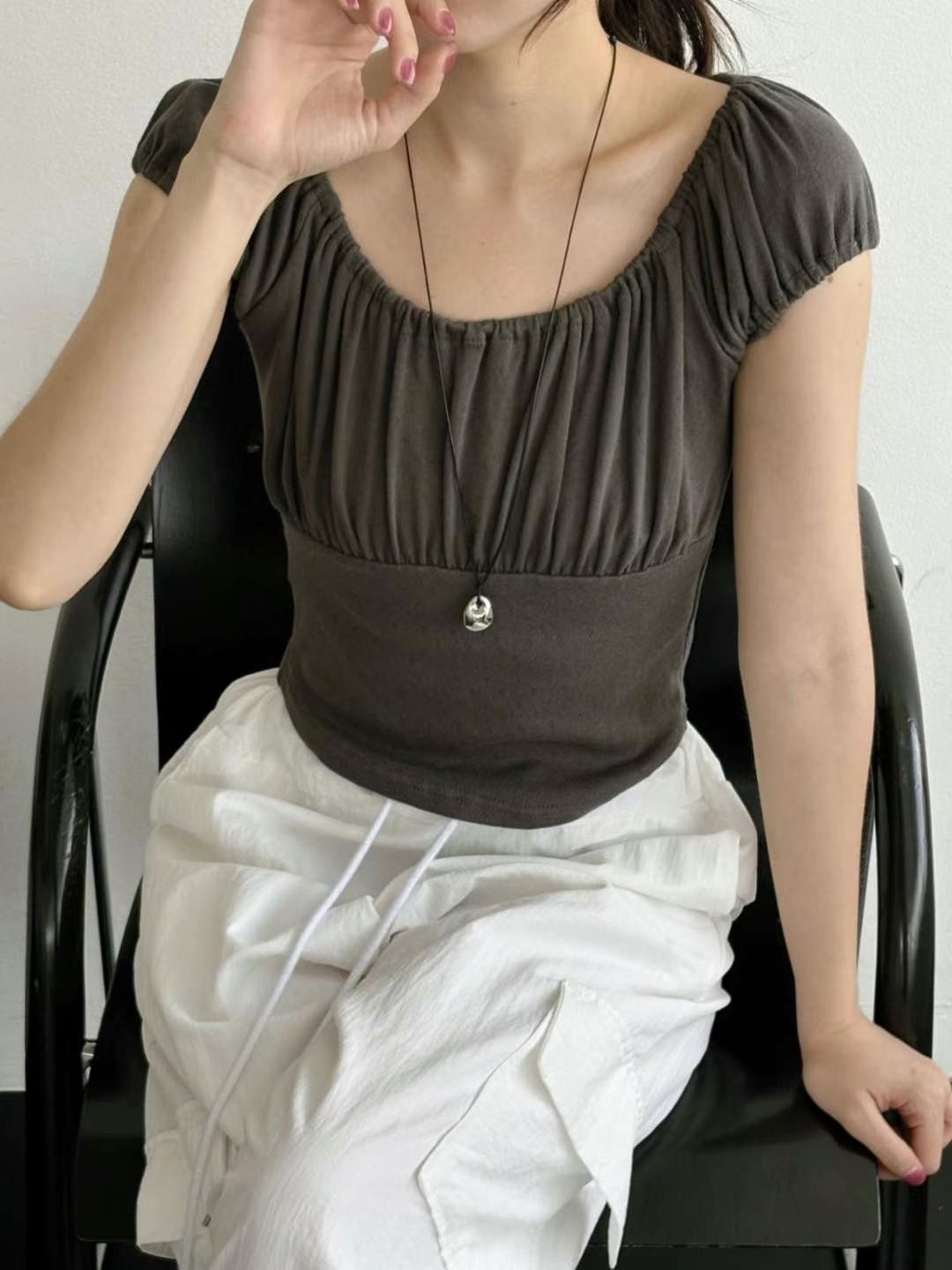 TTUTTA韓國代購㊣女裝新款推薦休閑人氣時尚真品職業熱賣T恤TTUTTAT恤圖色2