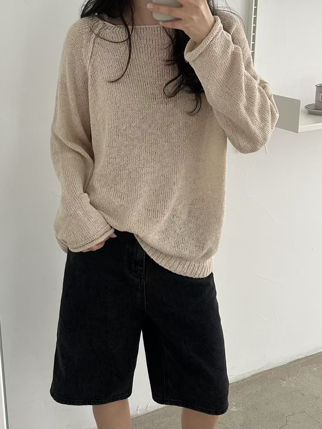 LOVINE韓國代購㊣女士新品人氣職業25春夏真品推薦時尚針織衫LOVINE針織衫圖色2