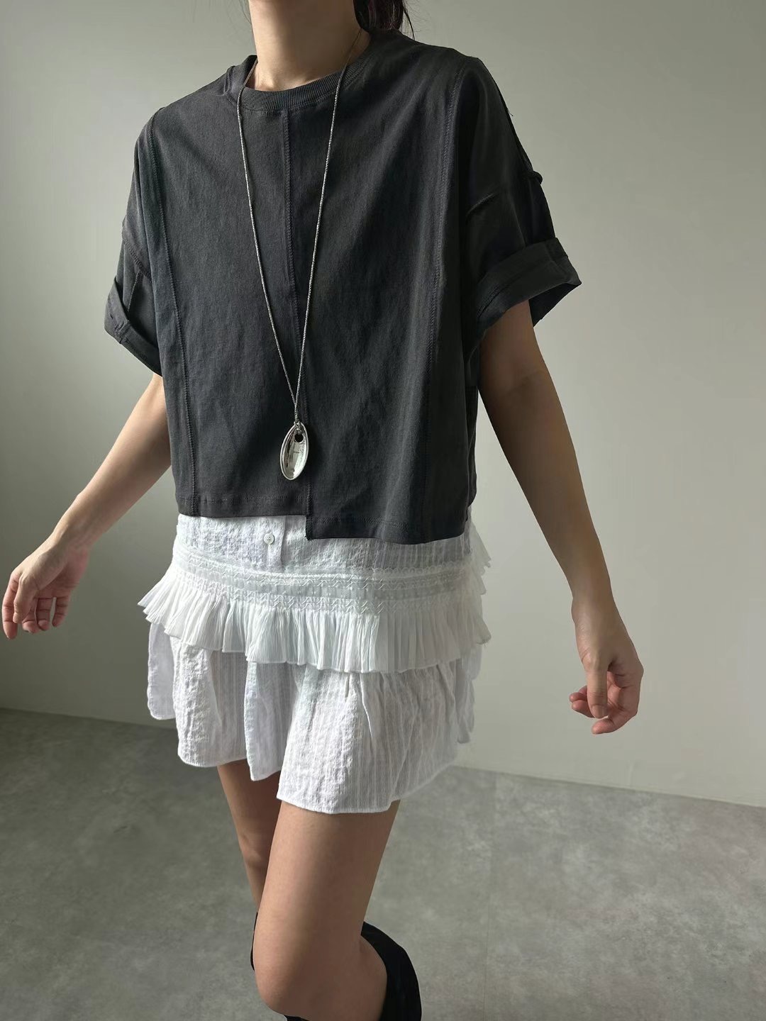 UNENE-OT東大門㊣代購女士新品人氣25春夏時尚推薦熱賣T恤UNENET恤圖色3