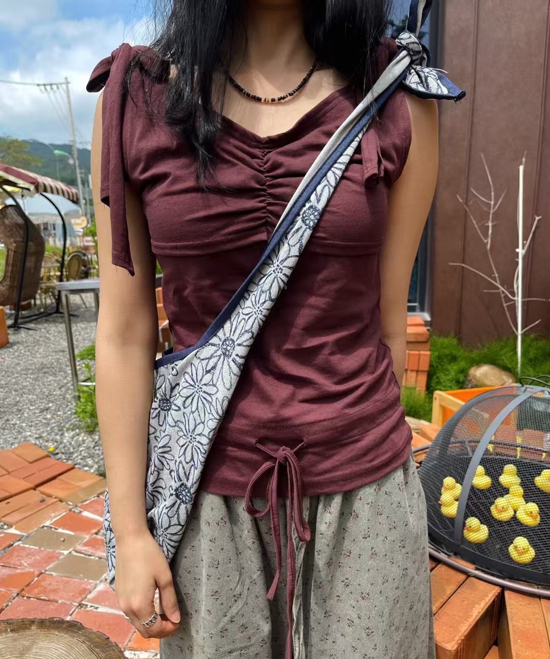 TON80韓國直郵㊣女士新款真品25春夏人氣時尚職業休閑吊帶背心TON80吊帶/背心