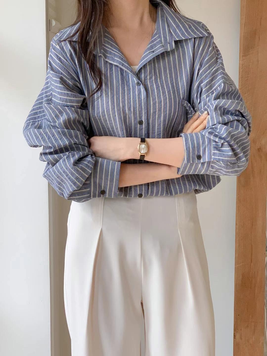 LIBERTE-OT東大門㊣直郵女士新款職業推薦休閑人氣襯衫蕾絲衫RETHINK襯衫/蕾絲衫
