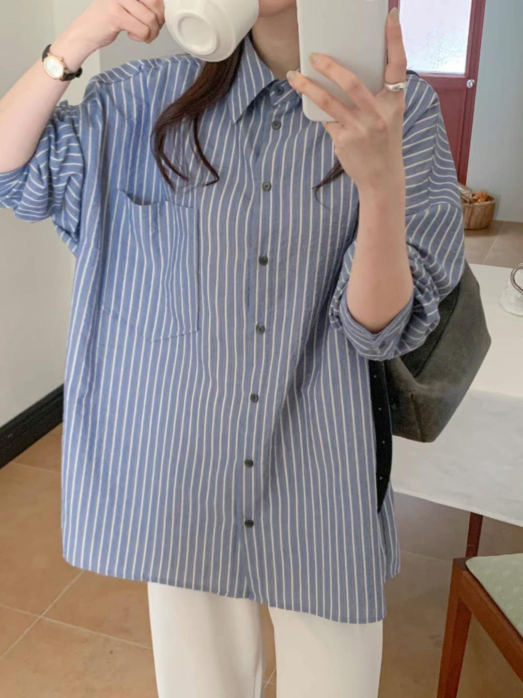 LIBERTE-OT東大門㊣直郵女士新款職業推薦休閑人氣襯衫蕾絲衫RETHINK襯衫/蕾絲衫圖色2