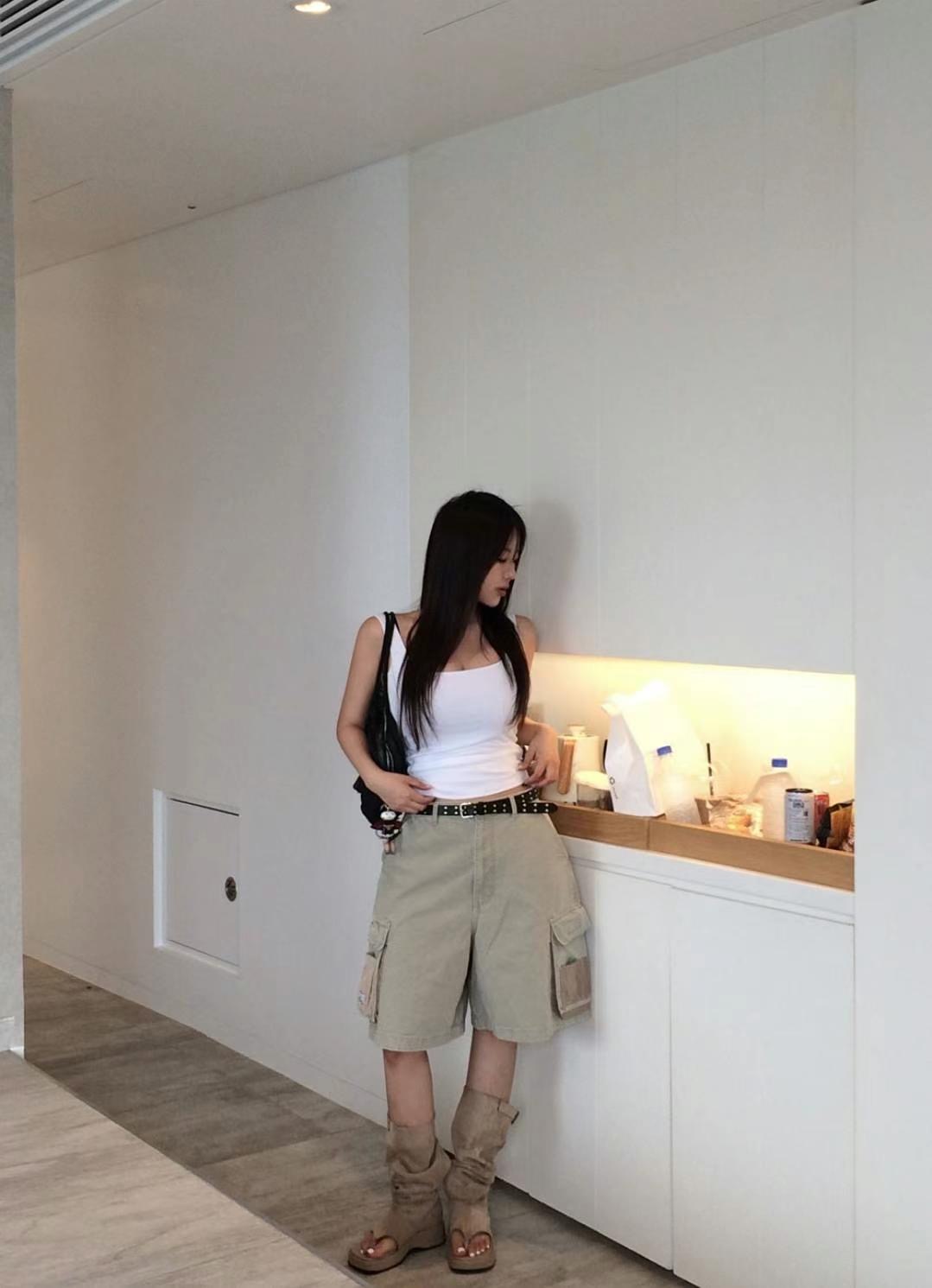 1OR2韓國直郵㊣女士新品推薦人氣職業時尚休閑短褲不含腰帶OOTJ/1OR2短褲