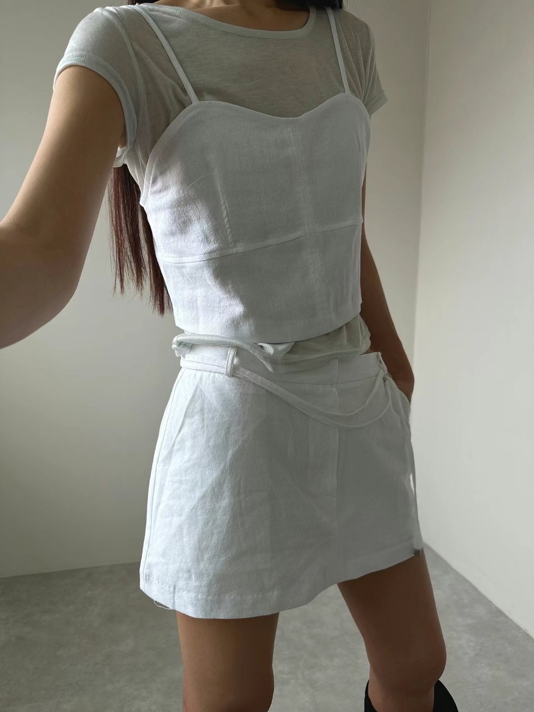 UNENE-OT東大門㊣實拍女士新品人氣真品推薦吊帶背心不含內搭UNENE吊帶/背心