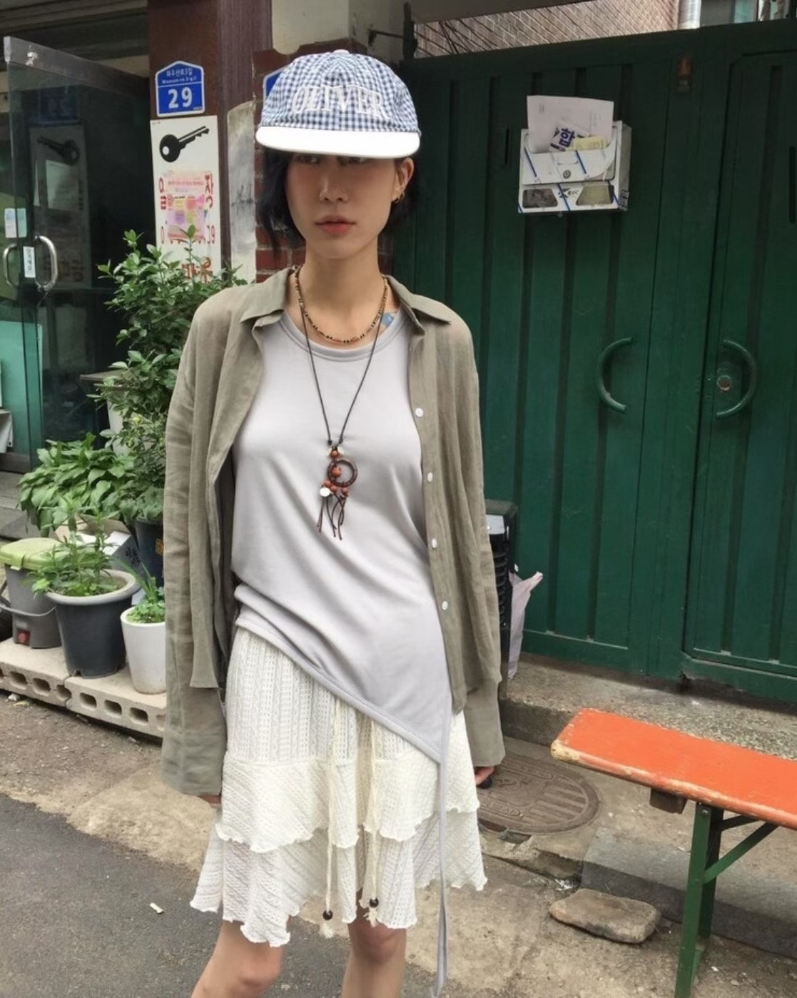 THELACREAM韓國直郵㊣女裝新品人氣熱賣時尚休閑推薦職業短裙THELACREAM短裙