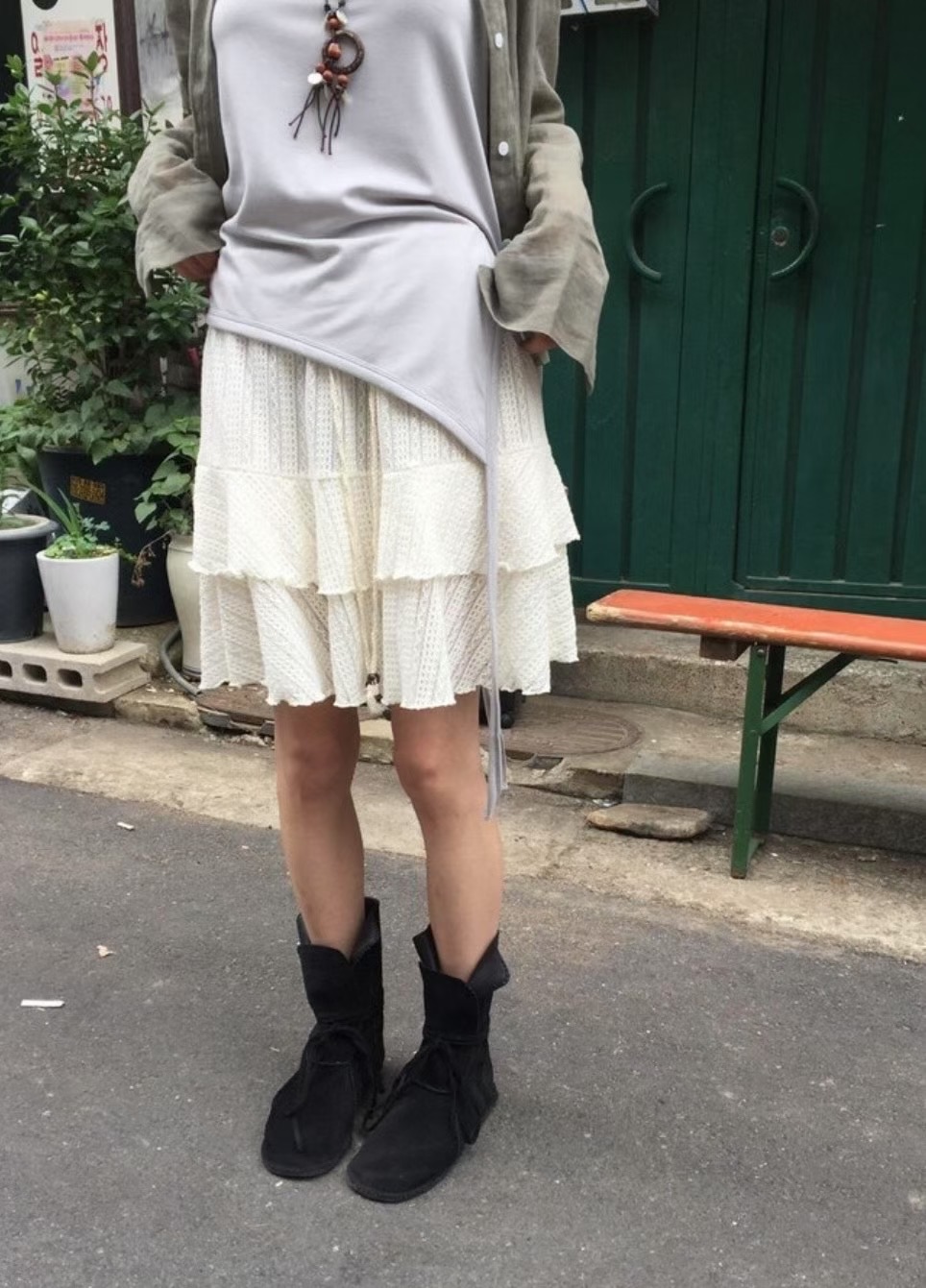 THELACREAM韓國直郵㊣女裝新品人氣熱賣時尚休閑推薦職業短裙THELACREAM短裙