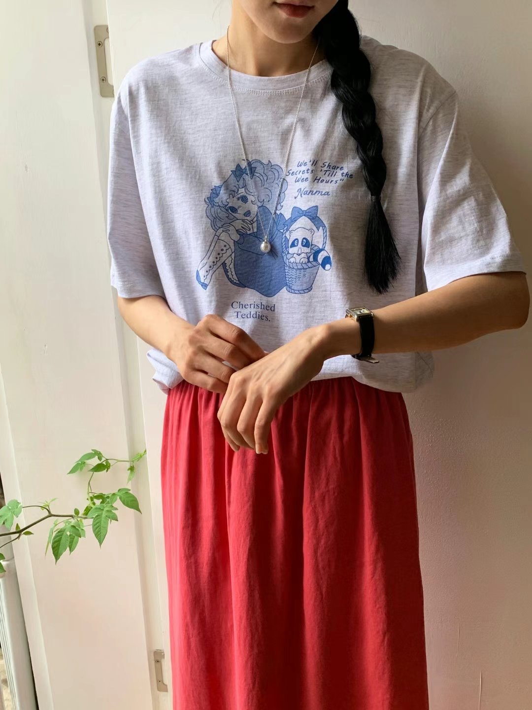 ACRE韓國直郵㊣女裝新品真品時尚推薦熱賣25春夏職業人氣T恤ACRET恤圖色2