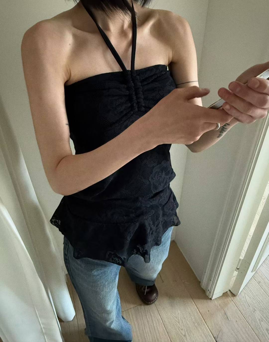 THELACREAM韓國代購㊣女裝新款推薦職業人氣休閑時尚吊帶背心THELACREAM吊帶/背心