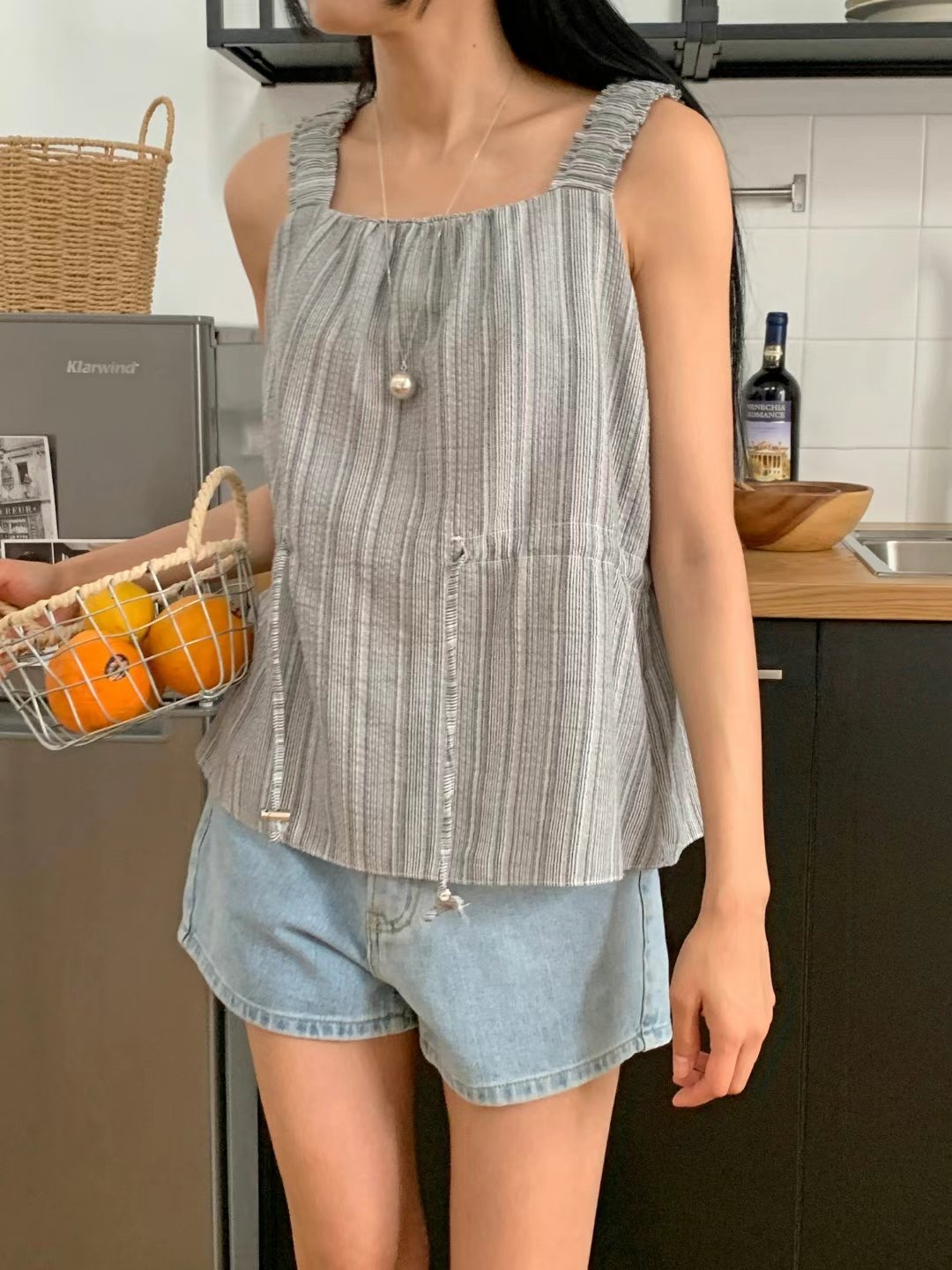 ACRE東大門㊣實拍女裝新品職業25春夏時尚休閑人氣吊帶背心ACRE吊帶/背心