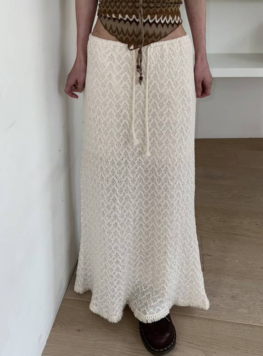 THELACREAM韓國直郵㊣女裝新品25春夏人氣休閑熱賣職業長裙THELACREAM長裙