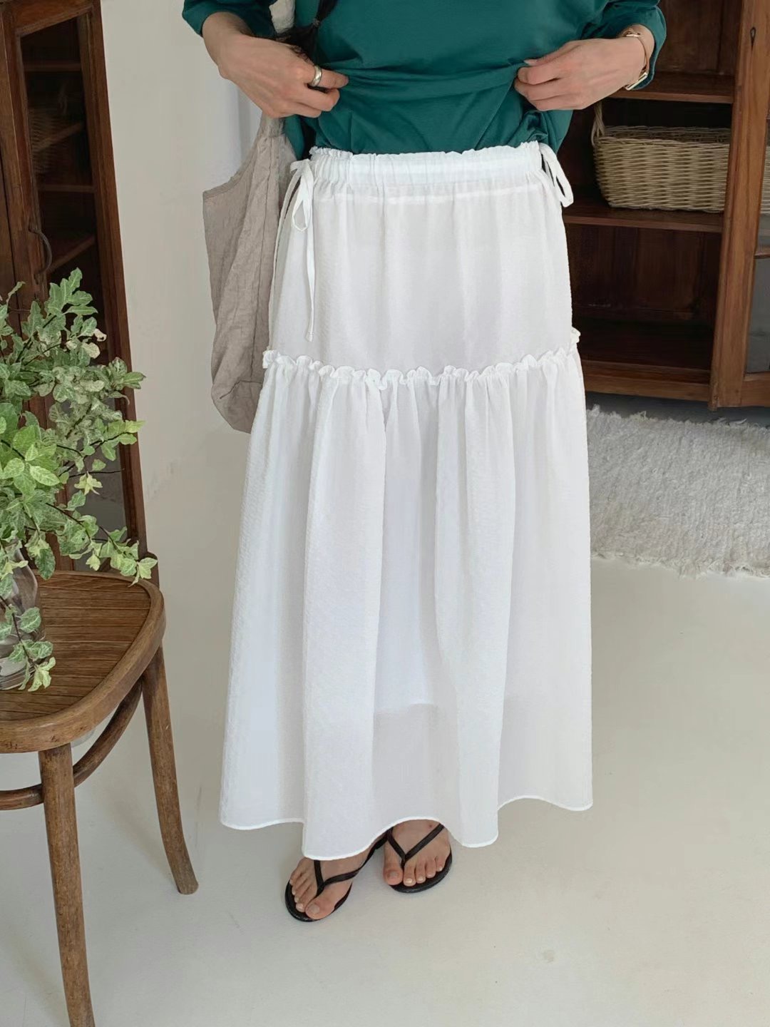 ACRE韓國代購㊣女士新品25春夏推薦時尚真品職業休閑熱賣長裙ACRE長裙圖色2
