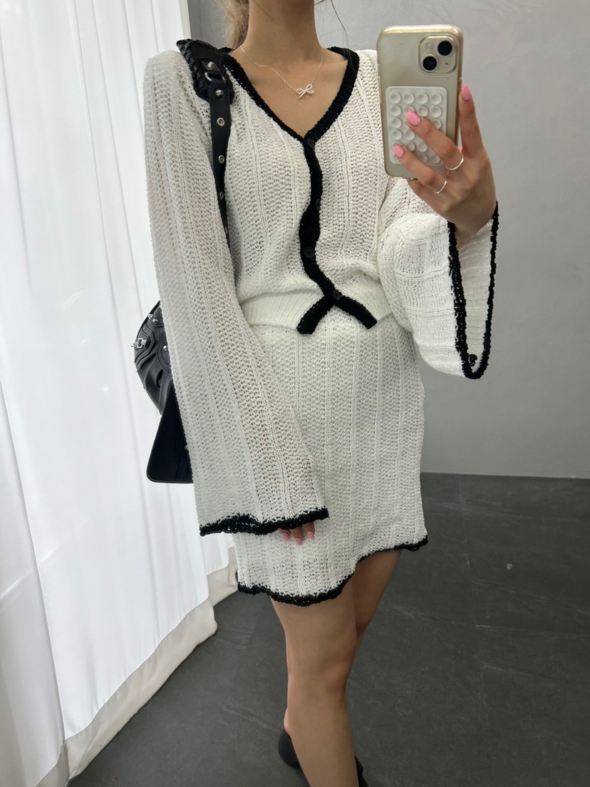 UNA/THE MAY東大門㊣實拍女裝新品真品推薦25春夏針織衫開衫THEMAY/UNA針織衫