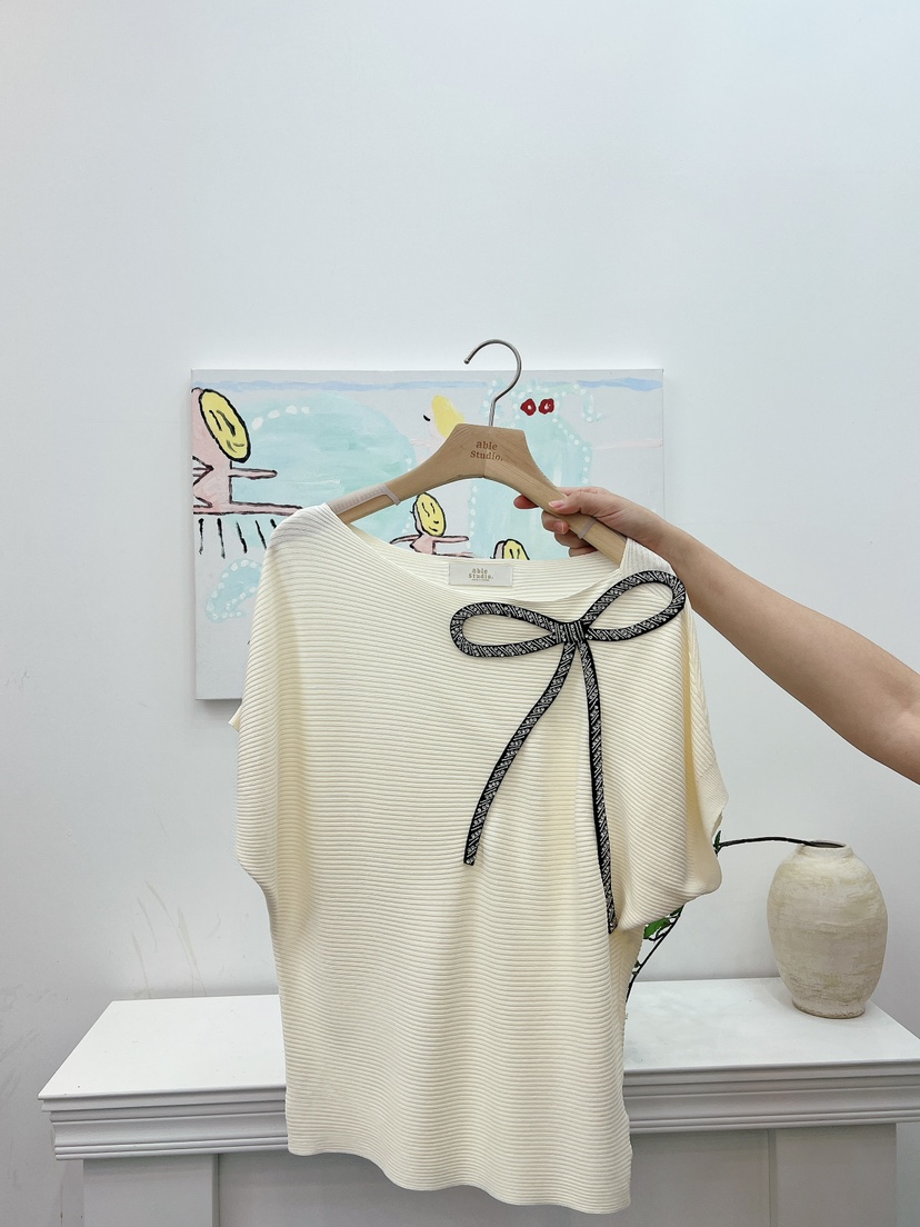 ABLESTUDIO韓國代購㊣女士新款真品人氣職業25春夏針織衫SaleABLE STUDIO針織衫圖色2