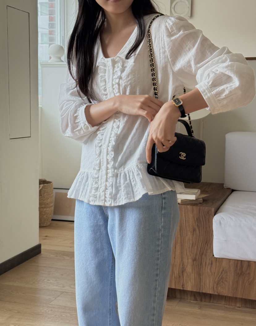 TIZZI東大門㊣代購女裝新款人氣25春夏真品時尚推薦襯衫蕾絲衫TIZZI襯衫/蕾絲衫