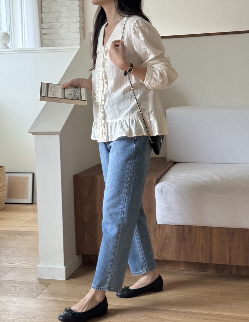 TIZZI東大門㊣代購女裝新款人氣25春夏真品時尚推薦襯衫蕾絲衫TIZZI襯衫/蕾絲衫