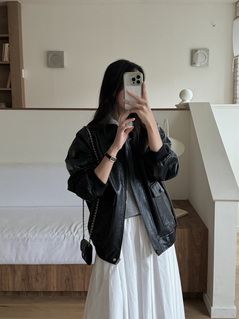 TIZZI韓國代購㊣女士新款25春夏真品職業熱賣人氣時尚休閑皮衣TIZZI皮衣