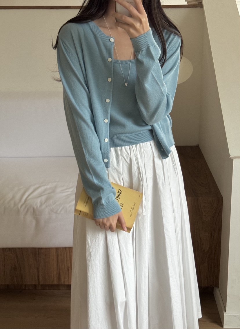 TIZZI東大門㊣直郵女裝新品25春夏熱賣針織衫美利奴羊毛開衫TIZZI針織衫