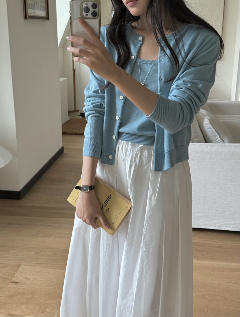 TIZZI東大門㊣直郵女裝新品25春夏熱賣針織衫美利奴羊毛開衫TIZZI針織衫