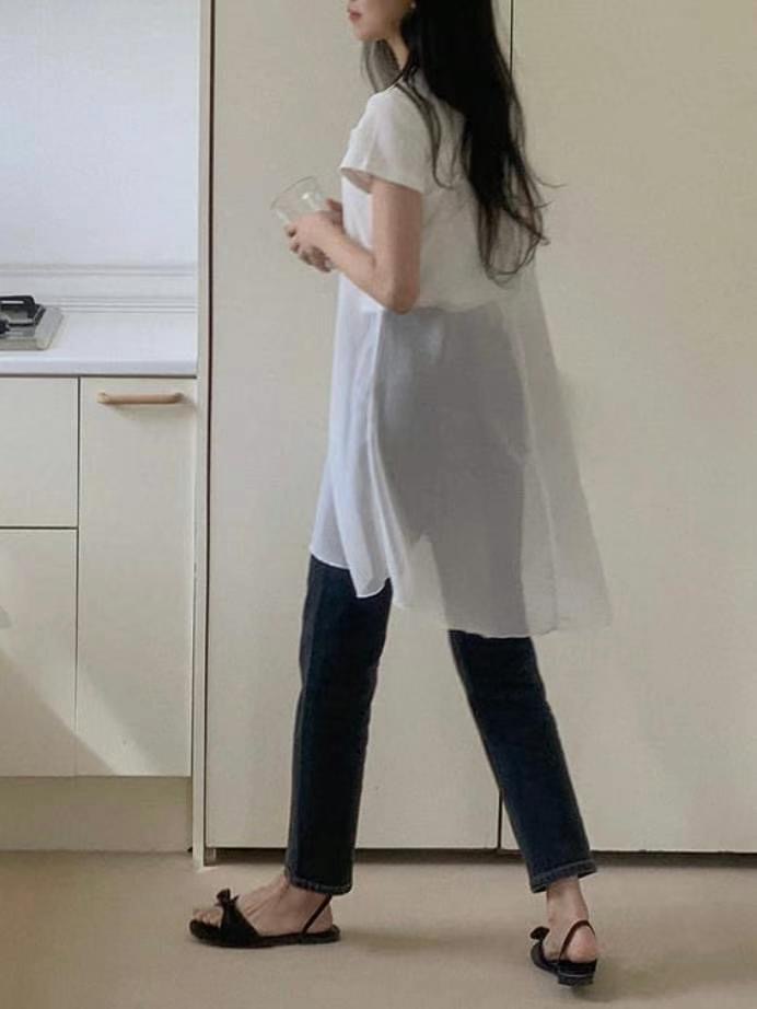 MYCABINET韓國代購㊣女裝新款熱賣25春夏職業人氣連衣裙透明MYCABINET連衣裙