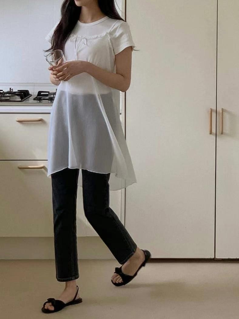 MYCABINET韓國代購㊣女裝新款熱賣25春夏職業人氣連衣裙透明MYCABINET連衣裙
