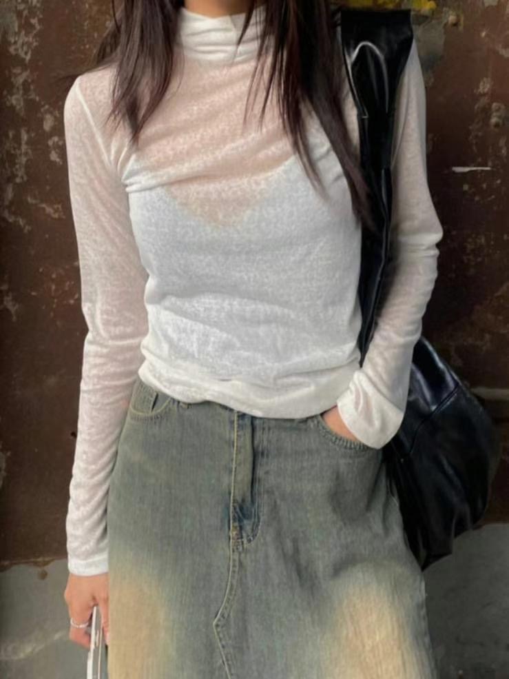 MYCABINET東大門㊣實拍女裝新品時尚真品25春夏推薦長袖T恤MYCABINET長袖T恤