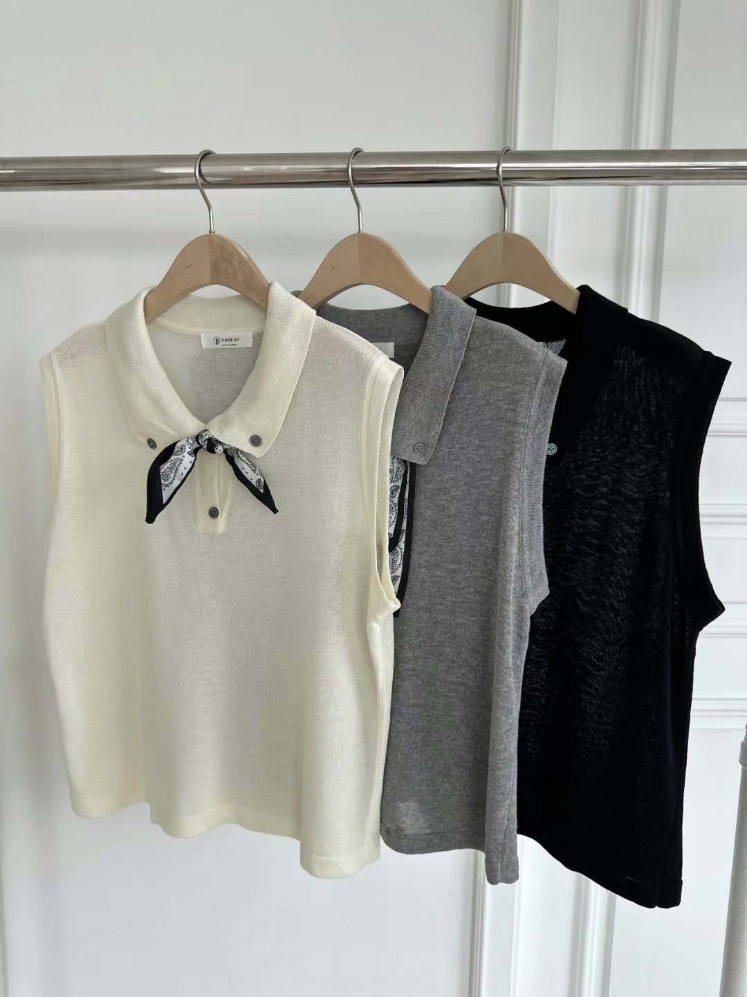 THERE BY-데얼 바이-T東大門㊣直郵女士新品休閑吊帶背心THERE BY吊帶/背心圖色3左三色