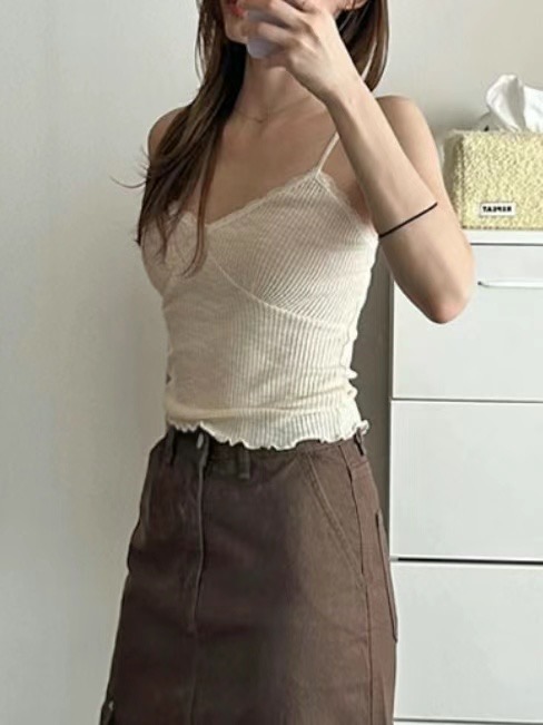 MYCABINET東大門㊣實拍女裝新品真品25春夏熱賣休閑吊帶背心MYCABINET吊帶/背心圖色3