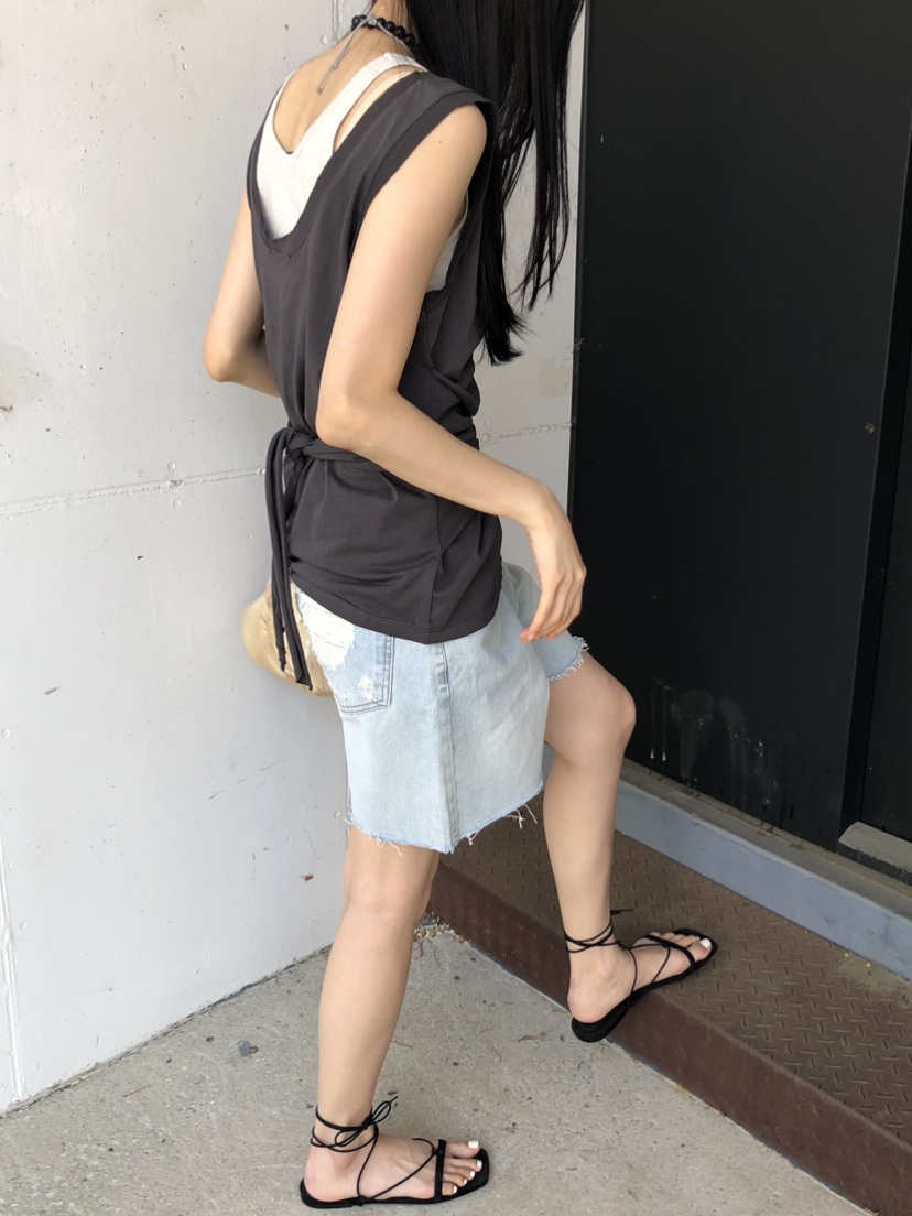 REPELLER東大門㊣代購女士新品25春夏吊帶背心Sale打折寬松REPELLER吊帶/背心