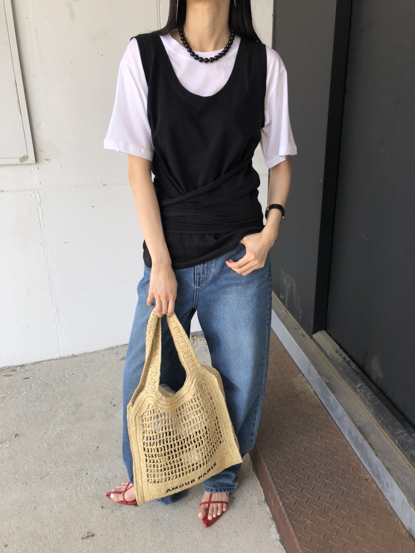 REPELLER東大門㊣代購女士新品25春夏吊帶背心Sale打折寬松REPELLER吊帶/背心