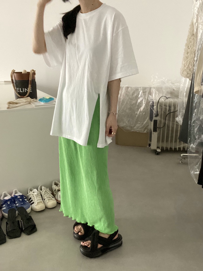 PLANTS ON GRAY韓國代購㊣女裝新款職業熱賣25春夏真品T恤PLANTS ON GRAYT恤圖色1