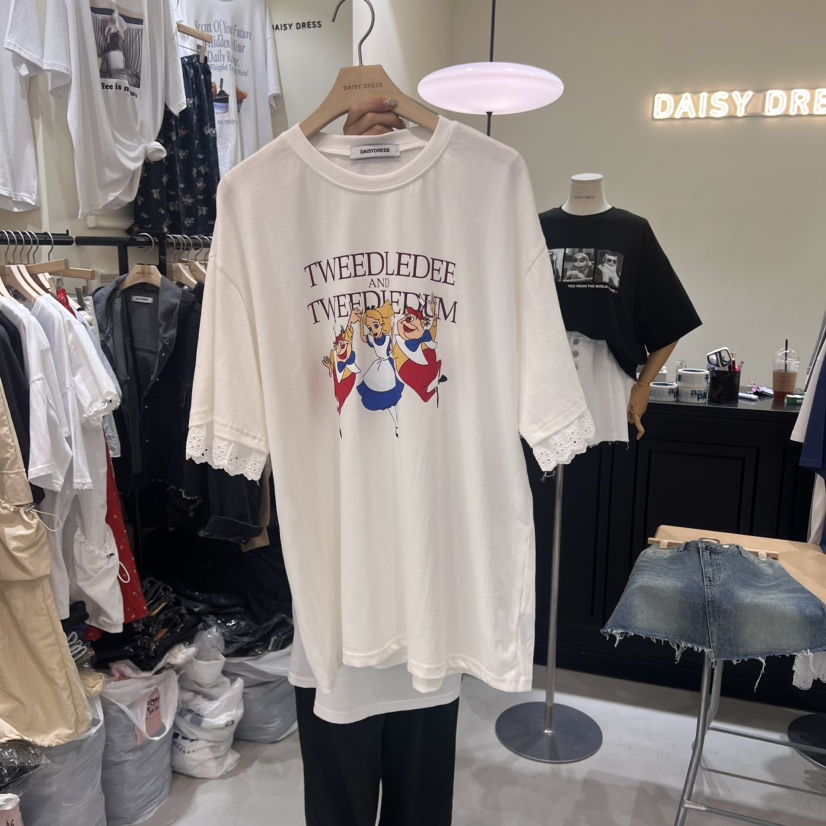 DAISY DRESS韓國直郵㊣女裝新款真品熱賣時尚休閑25春夏T恤DAISY DRESST恤圖色2