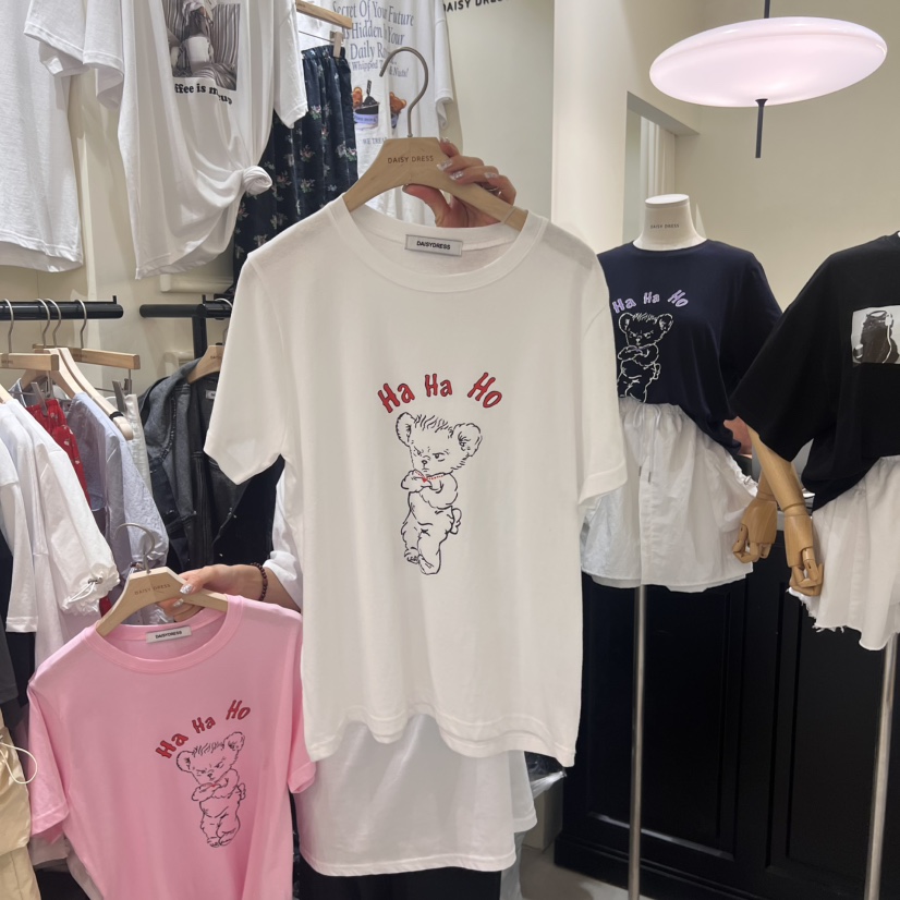 DAISY DRESS東大門㊣直郵女裝新款25春夏休閑人氣推薦真品T恤DAISY DRESST恤圖色2