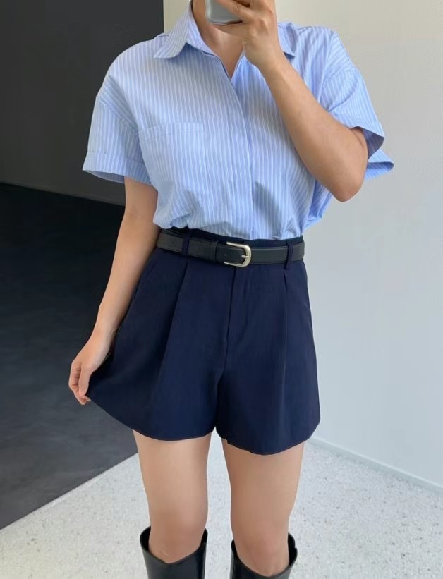 ARIANA東大門㊣實拍女士新品熱賣時尚25春夏職業短褲不含腰帶ARIANA短褲圖色2
