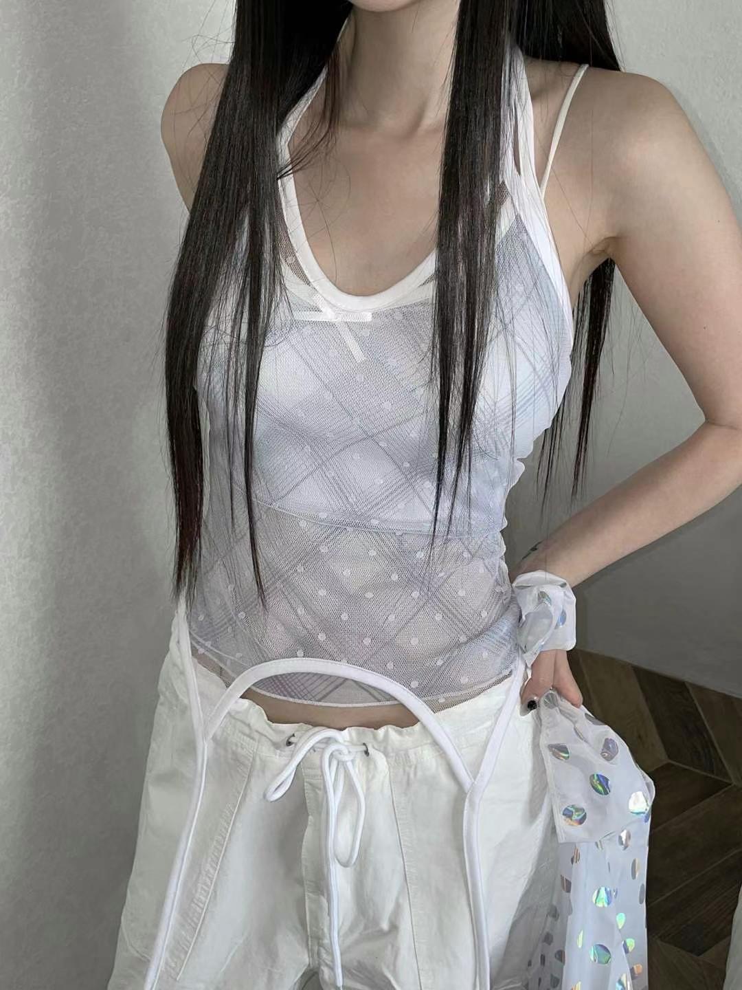 MEILLEUR韓國直郵㊣女裝新款職業25春夏休閑時尚吊帶背心格紋MEILLEUR吊帶/背心圖色1