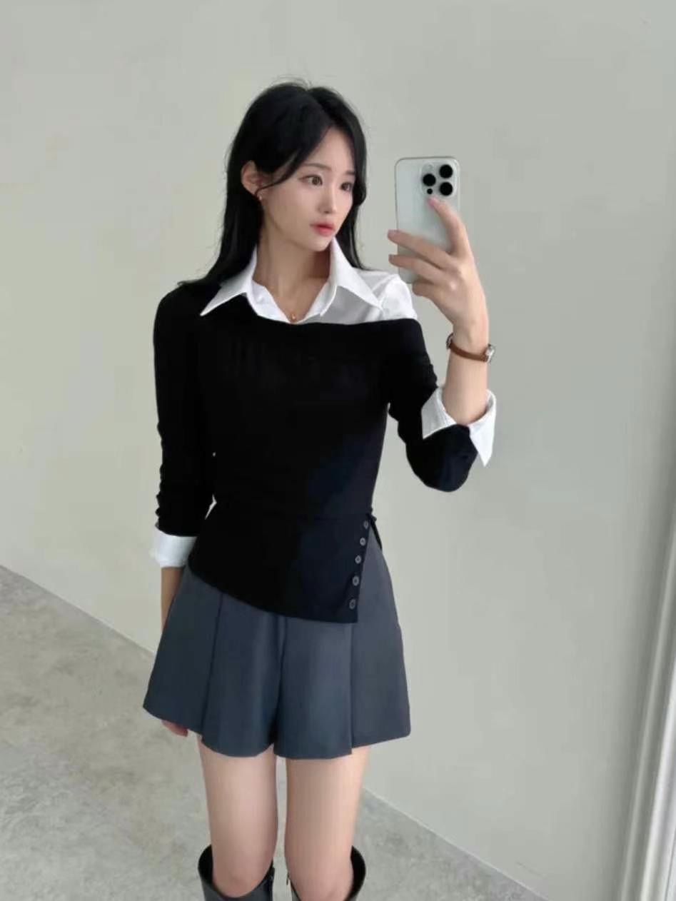 MEILLEUR東大門㊣直郵女裝新款熱賣人氣時尚長袖T恤不含內搭MEILLEUR長袖T恤圖色1