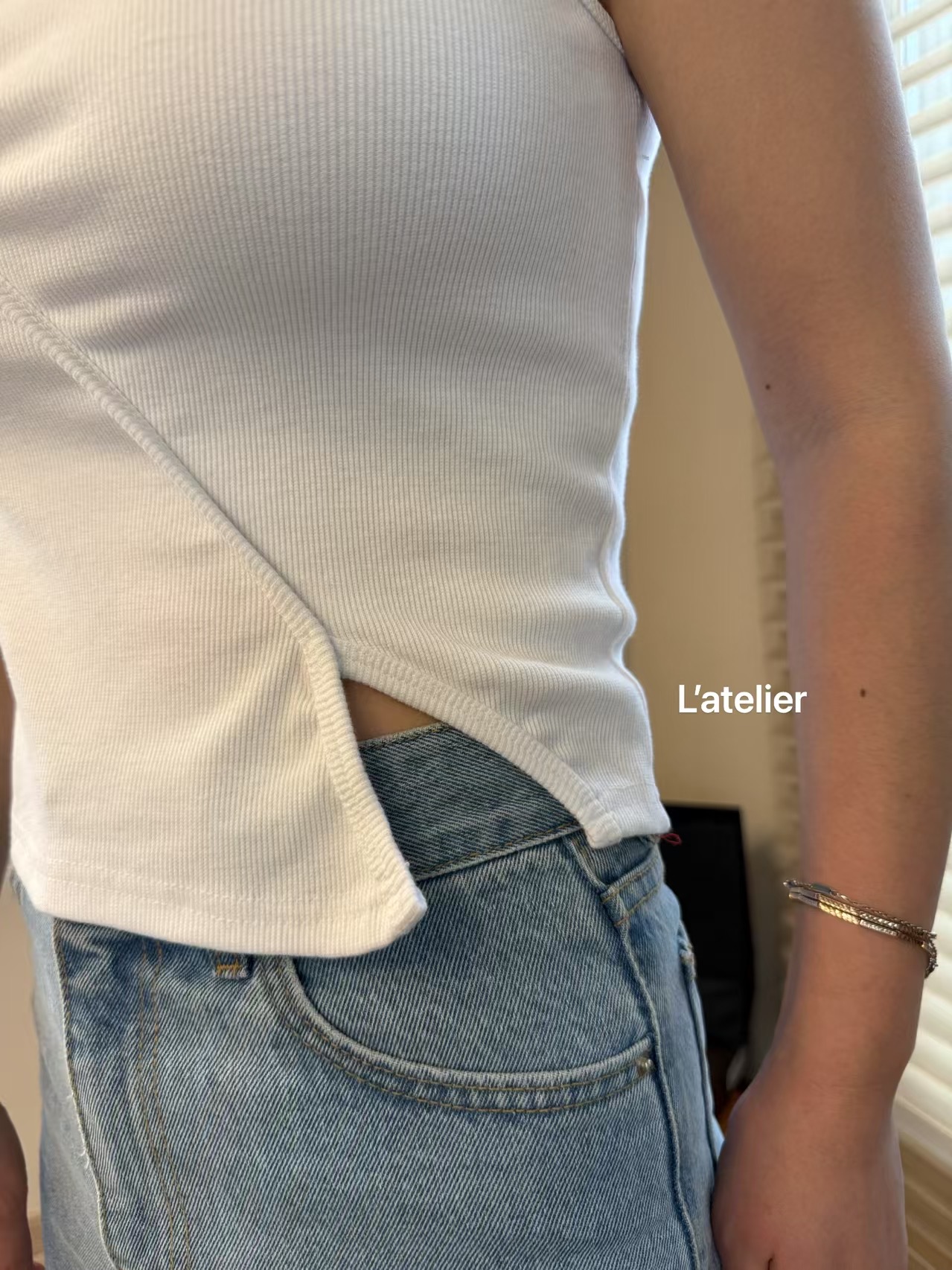LATE LIER東大門㊣實拍女士新品人氣職業25春夏真品吊帶背心LATE LIER吊帶/背心