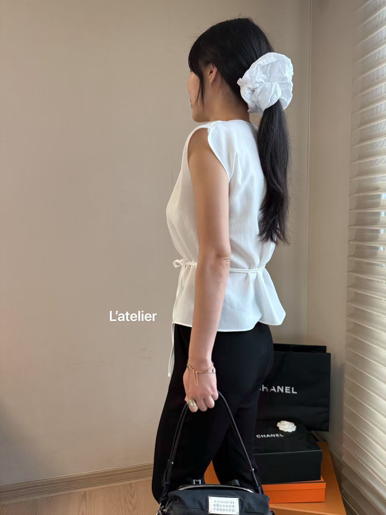 LATE LIER韓國直郵㊣女士新款休閑25春夏熱賣襯衫蕾絲衫披肩LATE LIER襯衫/蕾絲衫