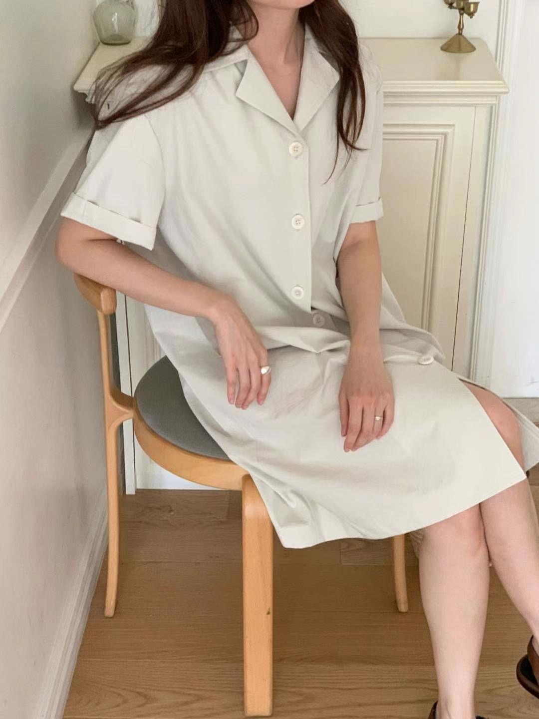 BASIC FEMME-베이직팜므-OT東大門㊣直郵女裝新品時尚連衣裙口袋BASIC FEMME連衣裙