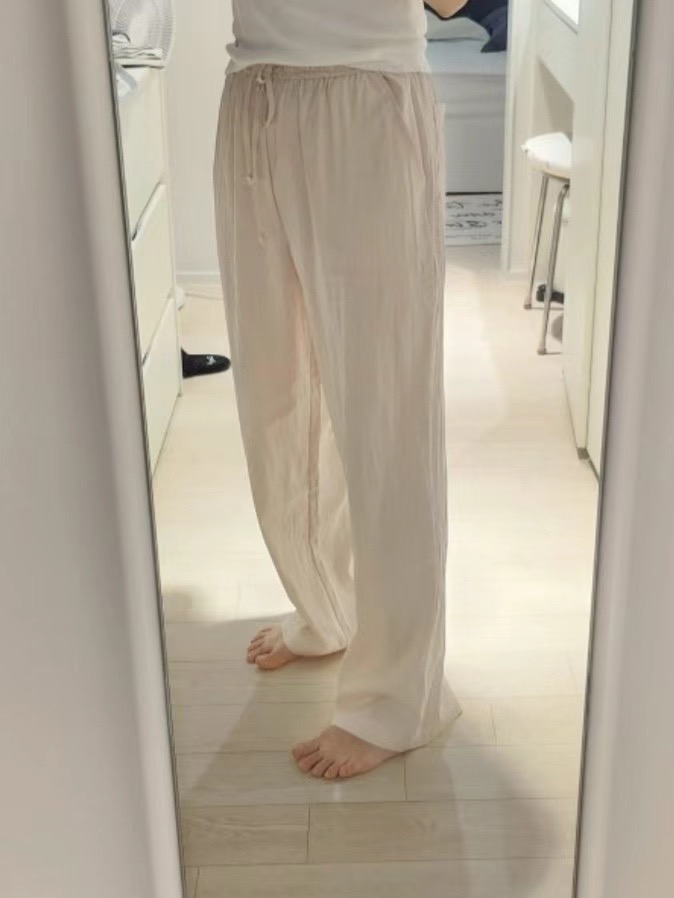 BASIC FEMME-베이직팜므-OT東大門㊣直郵女士新品推薦休閑褲條紋BASIC FEMME休閑褲