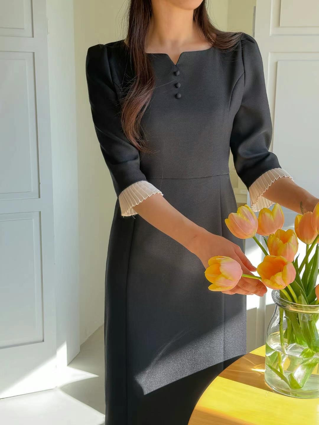 ANDBYL韓國代購㊣女裝新品25春夏人氣時尚推薦真品連衣裙長款ANDBYL連衣裙