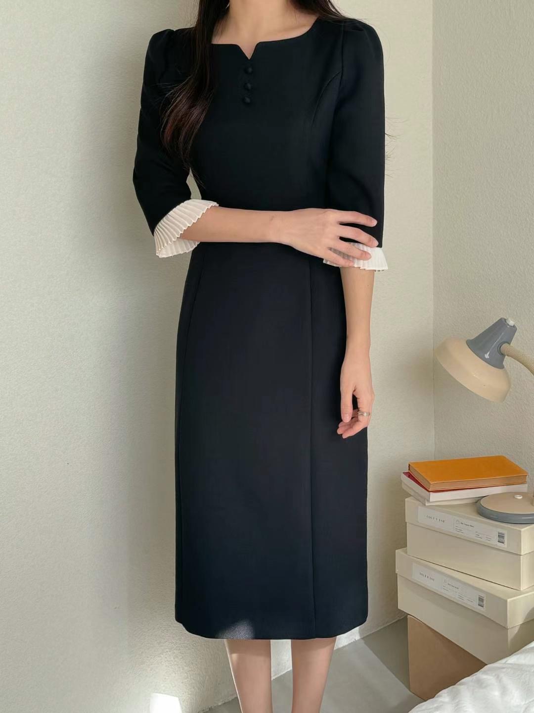 ANDBYL韓國代購㊣女裝新品25春夏人氣時尚推薦真品連衣裙長款ANDBYL連衣裙