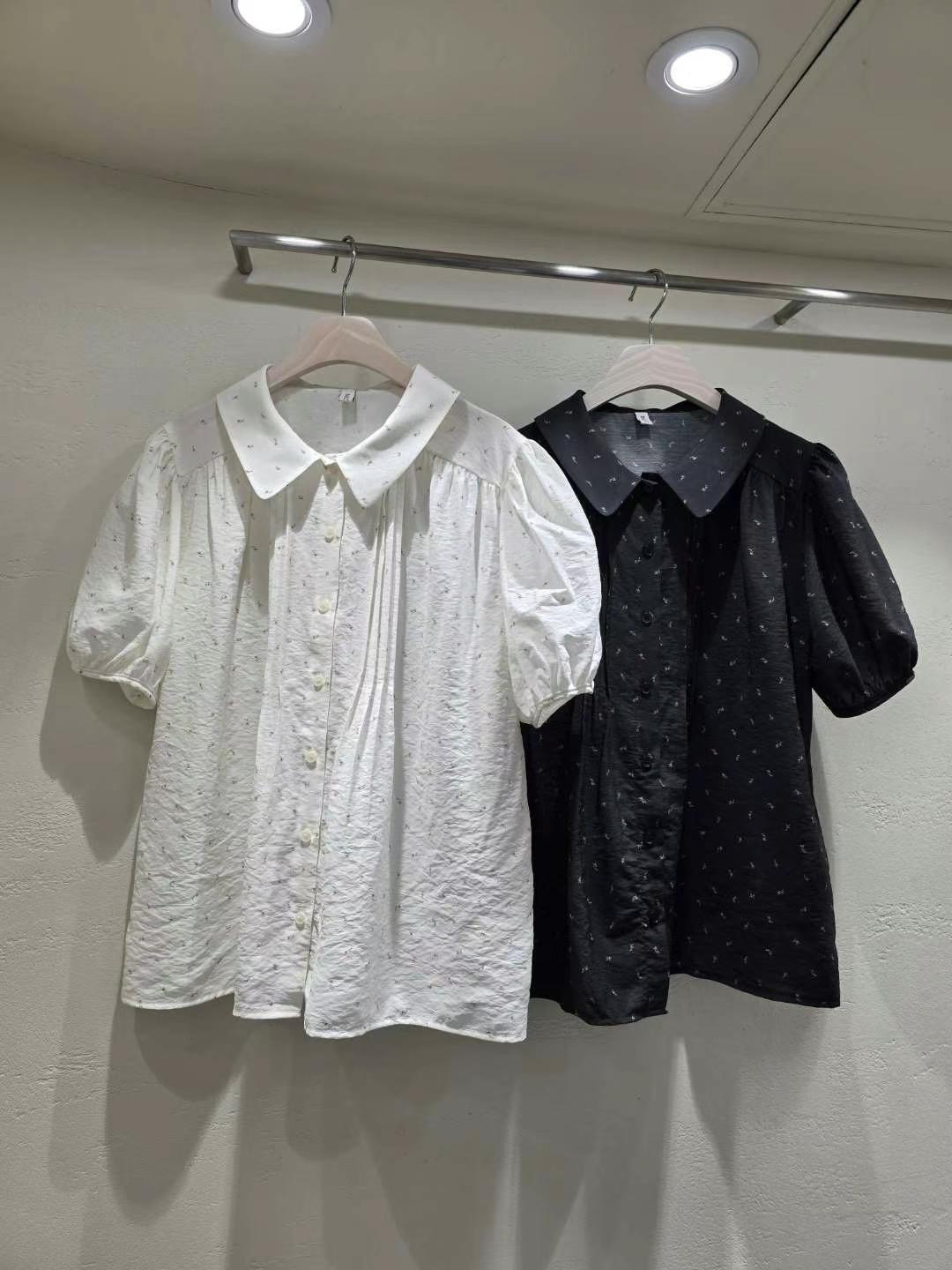 BASIC FEMME-베이직팜므-OT東大門㊣直郵女裝新款時尚襯衫蕾絲衫BASIC FEMME襯衫/蕾絲衫圖色2左二色