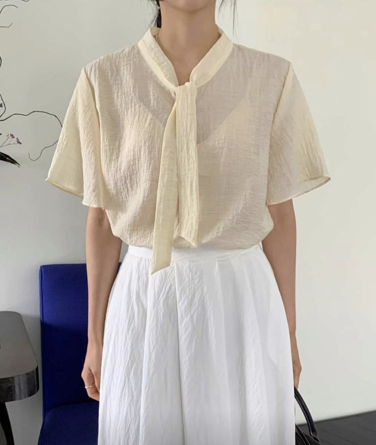 BASIC FEMME-베이직팜므-OT韓國代購㊣女裝新品推薦襯衫蕾絲衫透明BASIC FEMME襯衫/蕾絲衫
