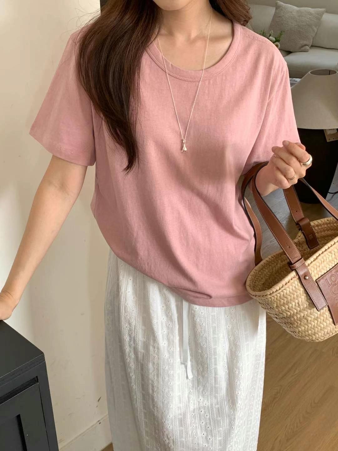 BASIC FEMME-베이직팜므-OT韓國代購㊣女士新品人氣時尚T恤BASIC FEMMET恤圖色5