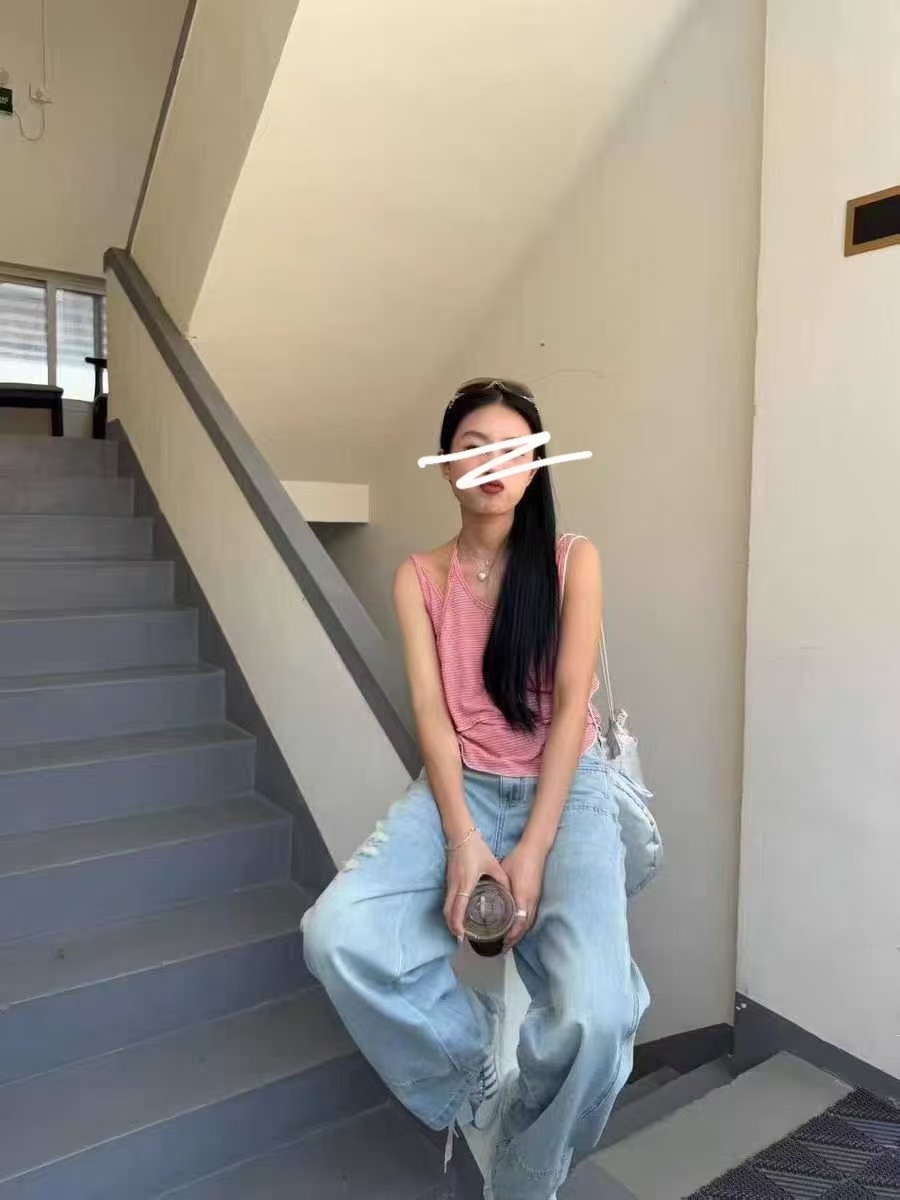 IN A ROW東大門㊣實拍女士新款真品推薦職業25春夏牛仔褲IN A ROW牛仔褲